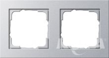 Ramka podwójna Gira E2 kolor aluminiowy